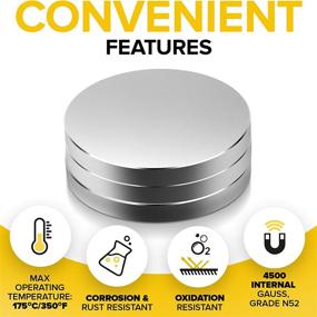 img 1 attached to Powerful Neodymium Disc Magnets with Strong Adhesive Backing