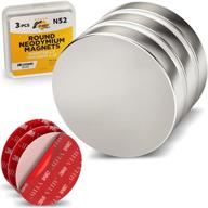 powerful neodymium disc magnets with strong adhesive backing logo