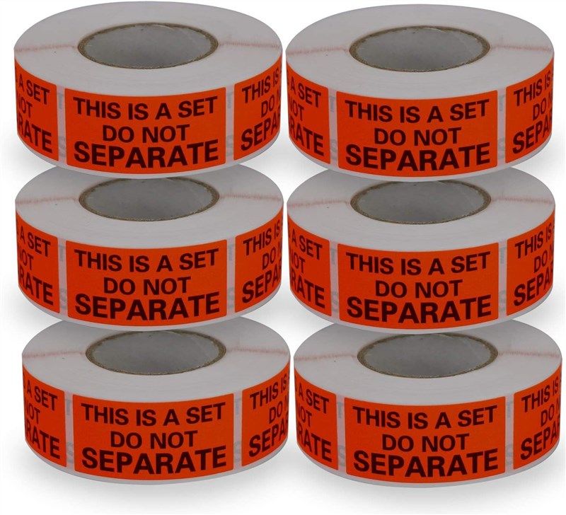 6 rolls/3000 labels 로고