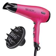 💁 revlon salon 875w fast drying ac motor hair dryer in trendy pink shade: a hair styling essential logo