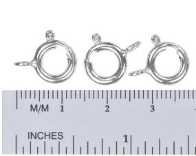 img 1 attached to Enhance Jewelry Crafts with uGems 3 Sterling Silver 10mm Spring Rings - Open Top