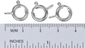 img 2 attached to Enhance Jewelry Crafts with uGems 3 Sterling Silver 10mm Spring Rings - Open Top