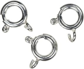 img 3 attached to Enhance Jewelry Crafts with uGems 3 Sterling Silver 10mm Spring Rings - Open Top