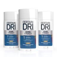 👕 certain dri extra strength clinical antiperspirant deodorant (3pk) for men and women - 1.7oz solid, ideal for hyperhidrosis treatment, gentle on sensitive skin, doctor recommended, provides protection from excessive sweating logo