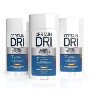 img 4 attached to 👕 Certain Dri Extra Strength Clinical Antiperspirant Deodorant (3pk) for Men and Women - 1.7oz Solid, Ideal for Hyperhidrosis Treatment, Gentle on Sensitive Skin, Doctor Recommended, Provides Protection from Excessive Sweating