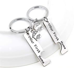 img 3 attached to Couples Matching Commemorative Keychains - Ideal Keyrings for SEO