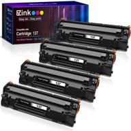 🖨️ 4-pack e-z ink (tm) compatible canon 137 crg toner cartridge replacement (black, crg137 9435b001aa) for imageclass d570 printer logo
