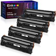 🖨️ 4-пакет e-z ink (tm) совместимый тонерный картридж canon 137 crg для замены (черный, crg137 9435b001aa) для принтера imageclass d570 логотип