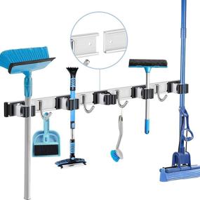 img 4 attached to 🧹 Maximize Space with Slidable POPRUN Broom Holder Mount