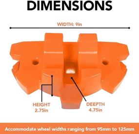 img 1 attached to 🛴 50 Strong Scooter Stand - Securely Holds Most Scooters - Stable Interlocking Offset Base - Vibrant Orange