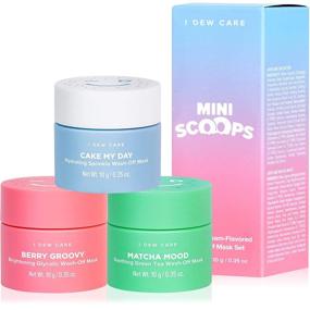 img 4 attached to 🌱 DEW CARE Mini Scoops: Wash Off Face Mask Skin Care Trio – Self Care Gift Set, Korean Skin Care Starter Kit, Facial Treatment, Vegan, Cruelty-free, Paraben-free