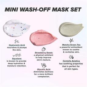 img 1 attached to 🌱 DEW CARE Mini Scoops: Wash Off Face Mask Skin Care Trio – Self Care Gift Set, Korean Skin Care Starter Kit, Facial Treatment, Vegan, Cruelty-free, Paraben-free