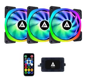 img 4 attached to 🕹️ Apevia LP314L-RGB Lunar Pro: 140mm Silent Dual-Ring RGB Gaming Fan (3-pk)