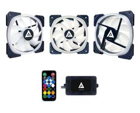 img 3 attached to 🕹️ Apevia LP314L-RGB Lunar Pro: 140mm Silent Dual-Ring RGB Gaming Fan (3-pk)