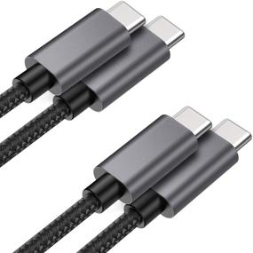 img 4 attached to nonda USB C to USB C Cable (2-Pack) 6.6ft - 60W/3A, USB Type C PD Fast Charging Braided Nylon Cord for MacBook Pro 2020, iPad Pro 2020, Samsung Galaxy S20, Switch & Other USB C Chargers