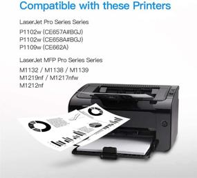img 3 attached to 🖨️ Совместимый картридж LxTek 4-х штук для HP 85A CE285A - используется с Laserjet Pro P1102W, P1109W, M1212NF, M1217NFW (черный)