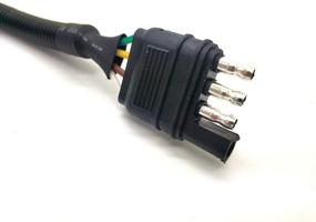 img 2 attached to 🚗 HOB4U 4-плоский круглый переходник для прицепа на 7 контактов: надежное решение для буксировки