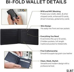 img 2 attached to Ultimate RFID Blocking: Silent Pocket Leather Bi Fold Wallet