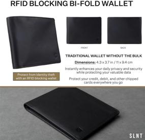 img 3 attached to Ultimate RFID Blocking: Silent Pocket Leather Bi Fold Wallet