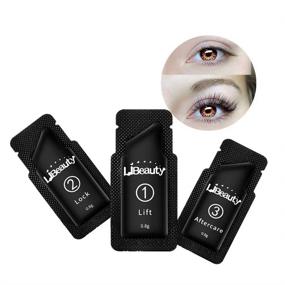 img 4 attached to 👁️ Libeauty Lash Lift Kit: Upgraded Version for Professional Quality Fast Lash Lifting & Semi-Permanent Curling - Perm Sachet, Disposable & Easy-to-Use - Includes Lotion & Liquid Set