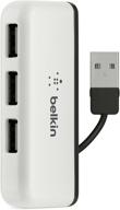 🔌 optimized white belkin travel hub with built-in cable management, featuring 4 high-speed usb 2.0 ports логотип