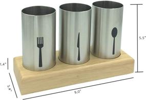 img 1 attached to Stainless Steel Flatware Holder 4PC Caddy