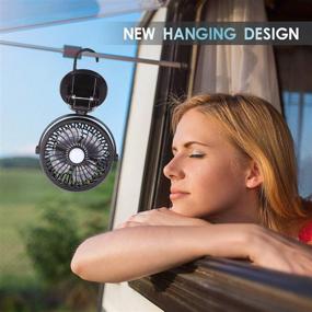 img 3 attached to 🔋 Mieuxbuck Portable Clip-on Fan with Hanging Hook - 360° Rotation, Rechargeable Battery Operated, Ideal for Camping, Tent, RV, Stroller, and Outdoor Activities