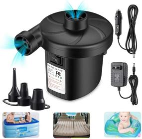 img 4 attached to 🏊 Ultimate Electric Air Pump for Pool Inflatables: Quick Fill, Deflate & Perfect for Camping, Water Toys, Boat & Air Bed!