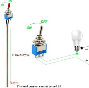 img 3 attached to 🔴 VONVOFF Toggle Switch: Reliable ON/Off SPST with Pre-soldered Wires – Mini Toggle Switches for car, Truck, Light, Test Machine, Industrial Equipment – 10pcs (Red)