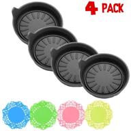 artj4u car coasters: durable silicone cup holder coasters for any vehicle (4 pack) logo