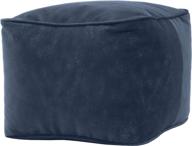 🔵 medium federal blue microsuede ottoman bean bag by gold medal bean bags logo