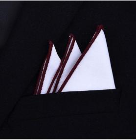 img 3 attached to 👔 Solid Cotton Handkerchief Pocket Square