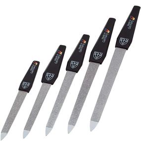 img 4 attached to 3 Swords Germany - High-quality SAPPHIRE NAIL FILE set (5 pcs.) with 3-way nail buffer (1 pc.), manicure pedicure finger &amp; toe nail care - Made in Germany (671)