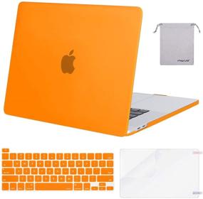 img 4 attached to 🍊 MOSISO MacBook Pro 16-inch Case 2020 2019: Protective Hard Shell, Keyboard Cover, Screen Protector, Storage Bag (Orange)