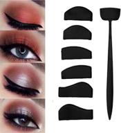 👁️ 6 in 1 crease line kit: silicone eyeshadow stamp & lazy eyeshadows fixer for quick eye makeup & drawing perfect eyeliner - ideal for beginners logo