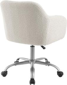 img 1 attached to 🪑 Linon Brooklyn Sherpa Office Chair, Ivory - Premium Linon Home Decor Product