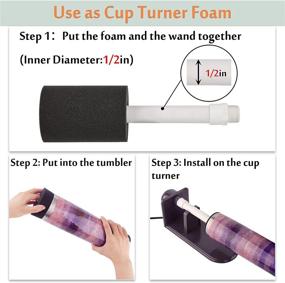 img 1 attached to Flexible Foam Inserts for Cup Tumbler Turner and Pen Epoxy - 4 Pack, Fits 10oz to 40oz Normal and Skinny Tumblers, Cup Turner Spinner Crafting with 1/2 Inch PVC Pipe Tube