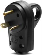 🔌 heavy duty 30 amp rv replacement male plug with easy unplug handle design - ideal for rv trailers and electrical receptacles - opl5 logo