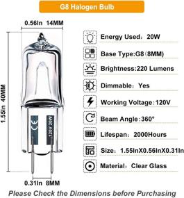 img 3 attached to 🔦 Premium Halogen Lifetime Lighting: G8 Dimmable Cabinet Illuminator