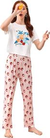 img 4 attached to Milumia Women's Sleeves Pajamas Sleepwear - Clothing for Lingerie, Sleep & Lounge