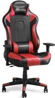 🪑 yitahome red massage gaming chair - heavy duty 350lbs ergonomic video game chair with high back, headrest, lumbar support - office computer chair racing style logo