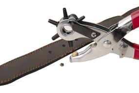 img 1 attached to 🔩 Hole Punch, BYXAS PLA-100 Leather Hole Puncher for Belts, Watch Bands, Straps, Dog Collars, Saddles, Shoes, Fabric, DIY Home Crafts