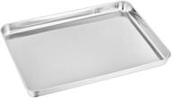 🍽️ teamfar stainless steel toaster oven pan - 12.5’’x10’’x1’’ tray ovenware, non-toxic & healthy, rust-free with mirror finish, easy to clean & dishwasher safe logo