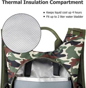 img 2 attached to 🎒 Gelindo Tactical Hydration Backpack - Ultimate Gear for Hunting, Hiking, Camping & Cycling with 2L Water Bladder!