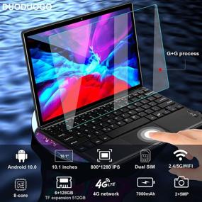 img 3 attached to 📱 10 Inch Android 10.0 Tablet, 5G Dual WiFi & 4G LTE, 8-core 1.6Ghz Processor, 6GB RAM/ 128GB or 512GB Expandable, Dual Camera, 2 in 1 Tablet with Keyboard Mouse, GPS, OTG, Bluetooth, Google Tablet PC (Black)