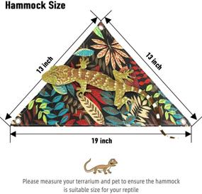 img 3 attached to 🦎 KUDES Bearded Dragon Hammock: A Must-Have Reptile Lizard Lounger and Decor Accessory for Bearded Dragons, Geckos, and Snakes! Perfect for Terrarium Habitat
