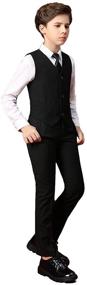 img 1 attached to Charming Tuxedo Wedding Toddler Formal Dresswear for Boys - Premium Clothing Collection