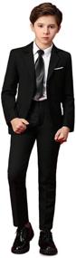 img 3 attached to Charming Tuxedo Wedding Toddler Formal Dresswear for Boys - Premium Clothing Collection