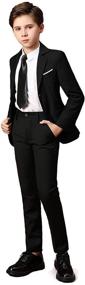 img 2 attached to Charming Tuxedo Wedding Toddler Formal Dresswear for Boys - Premium Clothing Collection