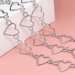 img 1 attached to Wovanoo Heart Chain Multilayer Silver Women's Accessories